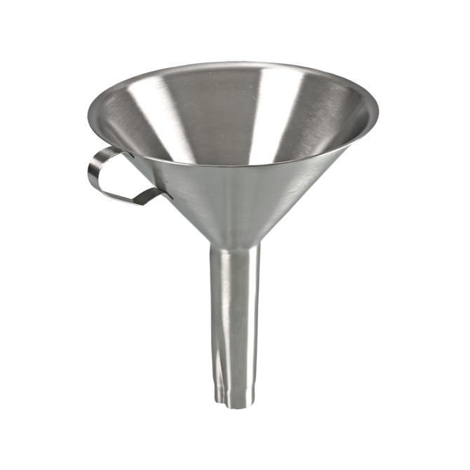 ステンレス製スプリング機構付き漏斗 ステンレス製漏斗 570 ml 150 mm